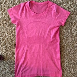 Pink lululemon Swiftly Tech Short Sleeve